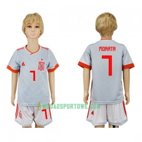 Koszulka Hiszpania Morata 7 Dziecięcy Mistrzostwa Świata 2018 Wyjazdowe Stroje Piłkarskie